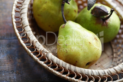 Pears In Basket