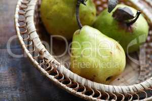 Pears In Basket