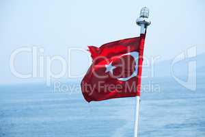 Turkish Flag Waving
