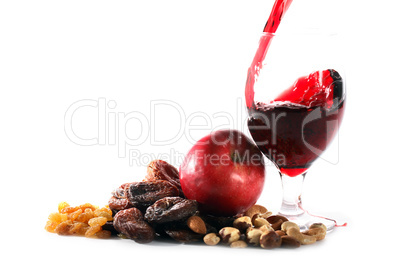 Red Wine And Fruits