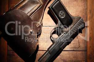 Pistol And Holster