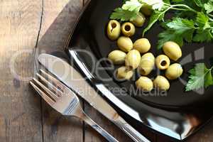 Olives On Plate