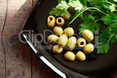 Olives On Plate