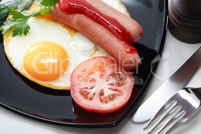 Fried Eggs And Sausages