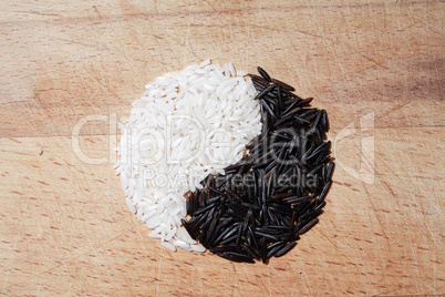Yin Yang Rice Symbol