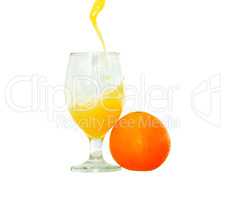 Orange Juice On White
