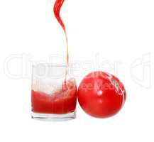 Tomato Juice On White