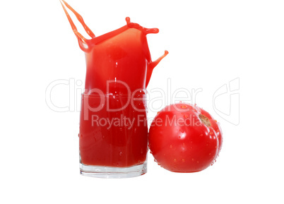 Tomato Juice On White