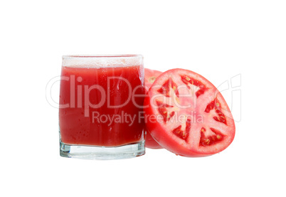 Tomato Juice On White
