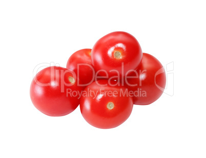 Red Tomatoes On White