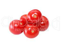 Red Tomatoes On White