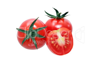 Cherry Tomatoes On White