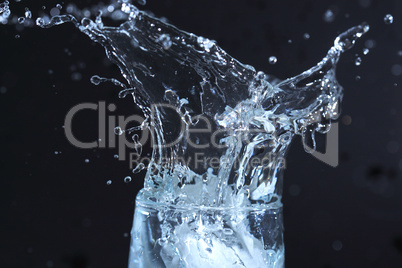 Water Splash On Dark