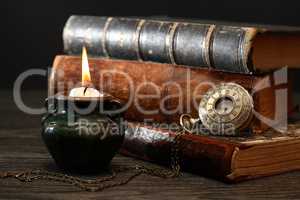 Candle And Books