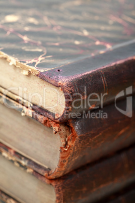 Old Books Closeup