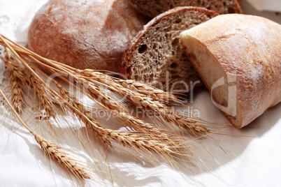 Freshness Bread On Tablecloth