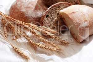 Freshness Bread On Tablecloth