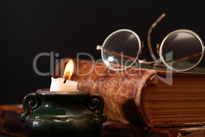 Candle And Book