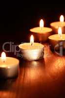 Candles On Wood