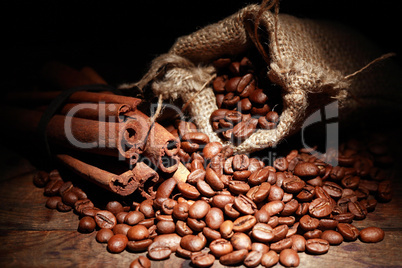 Coffee Beans And Cinnamon