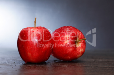 Red Apples On Dark