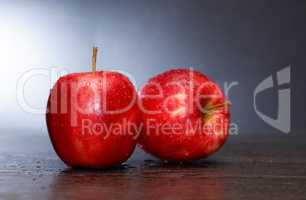 Red Apples On Dark