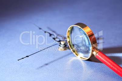 Magnifying Glass And Clock