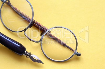 Old Spectacles And Pen