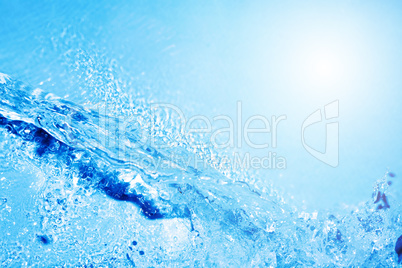 Abstract Blue Water Splash
