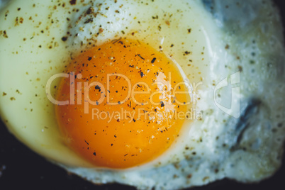 fried egg on the pan