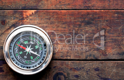 Compass On Wood