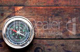 Compass On Wood