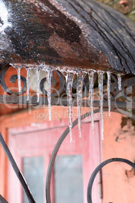 Icicles On Roof