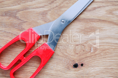 Scissors On Wood