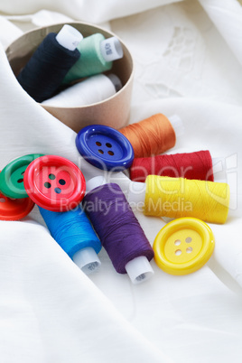 Sewing Item On White