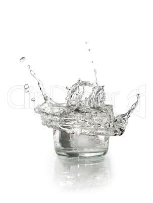 Glass With Splashing Water