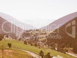 Aosta Valley mountains vintage