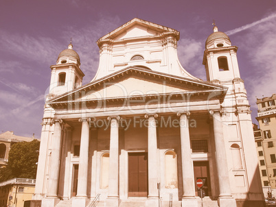 Santissima Annunziata church in Genoa Italy vintage