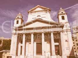 Santissima Annunziata church in Genoa Italy vintage