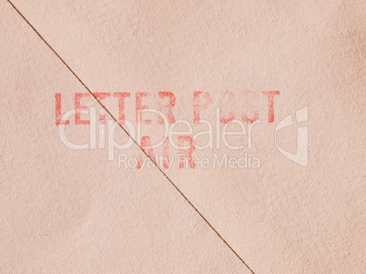 Letter post air vintage