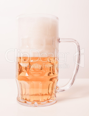 Retro looking Lager beer glass