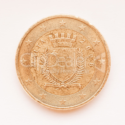 Maltese Euro coin vintage