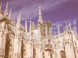 Retro looking Milan Cathedral