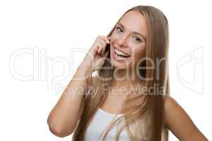 Beautiful woman talking on phone