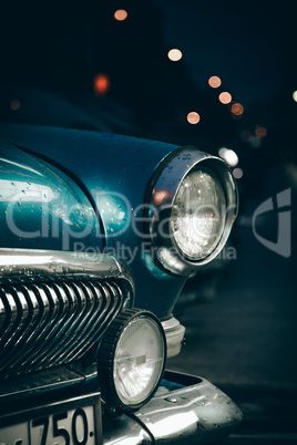 Headlight of old car