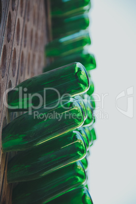 Empty green bottle pattern