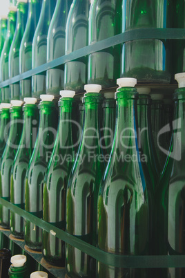 Empty green bottle pattern