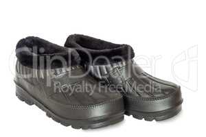 Comfortable waterproof work shoes on a white background.