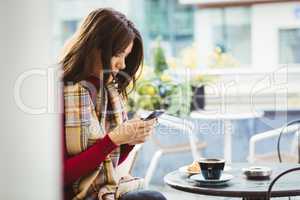 Woman using her smartphone