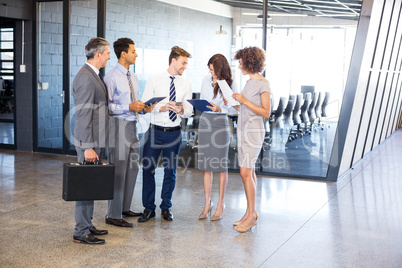 Business team interacting in office